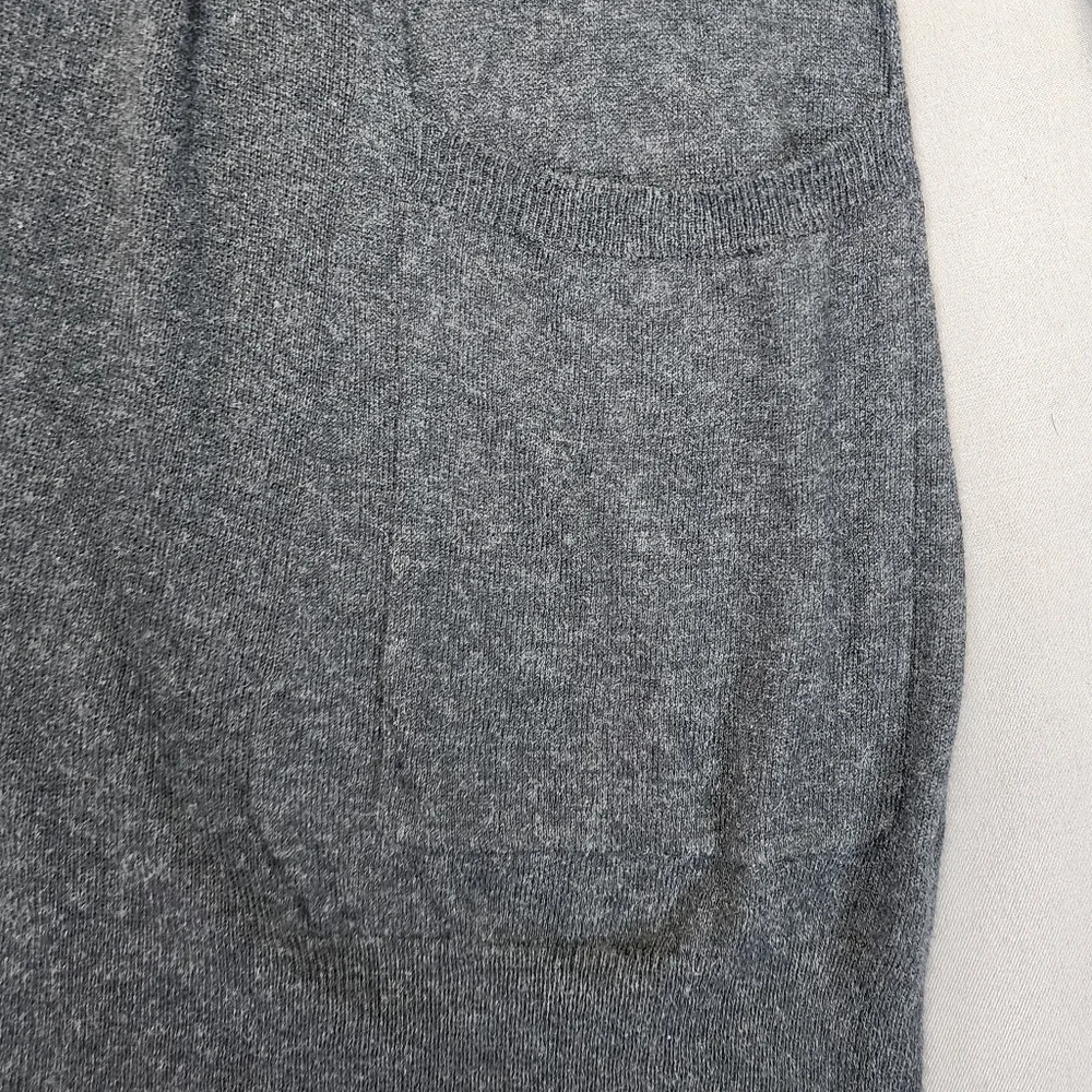 Billabong Gray Open Front Cardigan Sweater Cotton Rayon Knit Shawl Collar Small